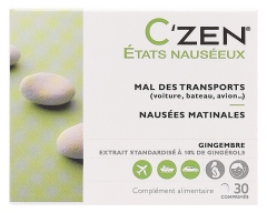 Bausch + Lomb C'Zen &Eacute;tats Naus&eacute;eux Mal des Transports 30 Comprim&eacute;s