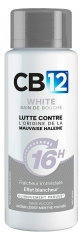Cb12 Bain de Bouche White &ndash; Sans Alcool - Aide &agrave; Blanchir Les Dents - Protection Scientifiquement Prouv&eacute;e Contre la Mauvaise Haleine Pendant 16 Heures &ndash; Combat la Cause de la Mauvaise Haleine &ndash; Fra&icirc;cheur Longue Dur&eacute;e &ndash; Menthe Douce - 250 ml