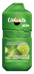 Ushua&iuml;a Douche Tonifiante 3en1 Corps Visage et Cheveux Agrumes Vert d'Italie 280 ml