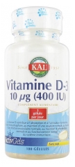 Suppl&eacute;ment de Vitamine D-3 10 &micro;g (400 IU) en G&eacute;lules - 100 Unit&eacute;s