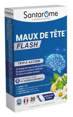 Santarome Maux de T&ecirc;te Flash - Maux de T&ecirc;tes Ponctuels & Douleurs C&eacute;r&eacute;brales -20 Comprim&eacute;s