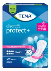 Tena Discreet Protect+ Maxi Serviettes Absorbantes 12 Unit&eacute;s