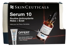 SkinCeuticals Trousse S&eacute;rum 10 S&eacute;rum Antioxydant Rides et Ridules 30 ml + Ultra Facial UV D&eacute;fense SPF 50 15 ml Offert
