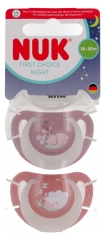 NUK First Choice Nuit Sucettes en Silicone 18-36 Mois