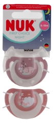 NUK First Choice Nuit Sucettes en Silicone 6-18 Mois