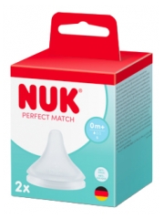 NUK Perfect Match 2 T&eacute;tines Silicone Per&ccedil;age M Anti Colique D&egrave;s la Naissance
