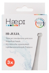 Haepi - Julia T&ecirc;tes Jet Interdentaires Pr&eacute;cision 3 Unit&eacute;s