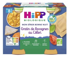 HiPP Gratin de Lasagnes au C&eacute;leri d&egrave;s 8 Mois Bio 2 Pots