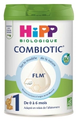 HiPP Lait 1 Combiotic&reg; Flm Bo&icirc;te 800 g de 0 &agrave; 6 Mois