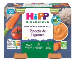 Hipp Risotto de L&eacute;gumes Pots 2 X 190 g D&egrave;s 8 Mois