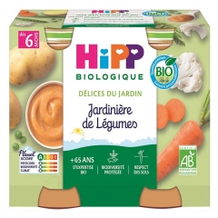 Hipp Jardini&egrave;re de L&eacute;gumes Pots 2 X 190 g D&egrave;s 6 Mois