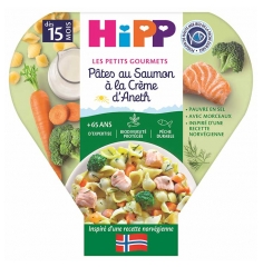 Hipp P&acirc;tes au Saumon &agrave; la Cr&egrave;me d'Aneth Assiette 250 g D&egrave;s 15 Mois