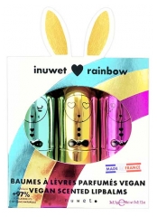 Inuwet Trio Baumes &agrave; L&egrave;vres Parfum&eacute;s Rainbow 3 x 3,5 g