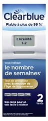 Clearblue Test de Grossesse Digital Estimation Nombre de Semaines 2 Tests