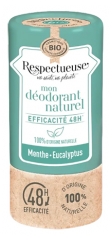 Respectueuse Mon D&eacute;odorant Naturel Menthe Eucalyptus 48H Bio 50 g