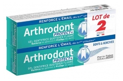 Arthrodont Protect + Gel Dentifrice Quotidien Fluor&eacute; Dents & Gencives 2 x 75 ml