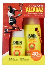 Isdin Fotoprotector Fusion Gel Solaire Sport SPF50 100 ml + Cr&egrave;me Solaire Fusion Water Magic SPF50 50 ml Edition Limit&eacute;e By Alcaraz