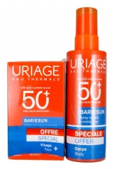 Uriage Bari&eacute;sun Spray Invisible Tr&egrave;s Haute Protection Peaux Sensibles SPF50+ 200 ml + Cr&egrave;me Protectrice Hydratante SPF50+ 50 ml
