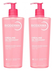 Gel Nettoyant Apaisant sans Savon Bioderma Cr&eacute;aline Lot de 2 x 500 ml