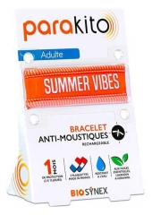 Bracelet anti-moustiques rechargeable adulte - Orange Sunrise