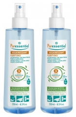 Puressentiel Assainissant Lotion Spray Antibact&eacute;rien Mains &amp; Surfaces aux 3 Huiles Essentielles Lot de 2 x 250 ml