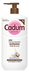 Cadum Cr&egrave;me Lavante Surgras Huile de Coco Peaux S&egrave;ches &agrave; Tr&egrave;s S&egrave;ches 1 L