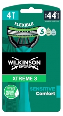 Wilkinson Xtreme 3 Sensitive Comfort 4 Rasoirs Jetables