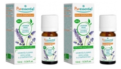 Huile Essentielle Bio de Lavande Vraie - Lot de 2 Flacons de 10 ml