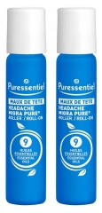 Roll-on Puressentiel Maux de T&ecirc;te : Solution Naturelle aux 9 Huiles Essentielles - Lot de 2 x 12 ml
