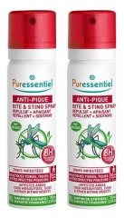 Puressentiel Anti-Pique Spray R&eacute;pulsif + Apaisant 7H Zones Infest&eacute;es Lot de 2 x 75 ml