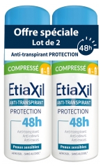 Etiaxil Anti-Transpirant Protection 48h Compress&eacute; Peaux Sensibles 2 x 100 ml