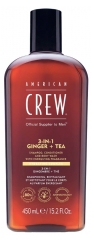 American Crew American Crew 3-en-1 Gingembreth&eacute; Shampooing Apr&egrave;s Shampooing & Gel Douche Pour Cheveux et Corps (450Ml) Revitalisant et Hydratant.