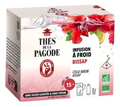 Th&eacute;s de la Pagode Infusion &agrave; Froid Hibiscus Bissap Bio 6 Sachets de 7 g