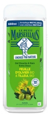 Le Petit Marseillais Gel Douche & Bain Hydratant Extra Doux Feuille d'Olivier Bio & Tilleul Bio 650 ml
