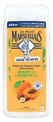 Le Petit Marseillais Cr&egrave;me de Douche & Bain Nourrissant Extra Douce Abricot Bio & Noisette Bio 650 ml