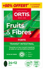 Ortis Fruits & Fibres Forte Transit Intestinal 24 Comprim&eacute;s + 12 Offerts