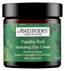 Antipodes Gousse de Vanille Cr&egrave;me de Jour Hydratante Peaux S&egrave;ches et Sensibles 60 ml