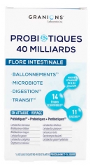 Granions Probiotiques 40 Milliards Flore Intestinale 14 G&eacute;lules Gastro-R&eacute;sistantes
