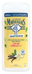 Le Petit Marseillais Cr&egrave;me de Bain & Douche Extra Douce Lait de Vanille Bio 650 ml