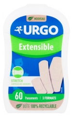 Urgo Protection Pansements - Extensible Strech - Compresse Anti-Adh&eacute;rente - 60 Pansements