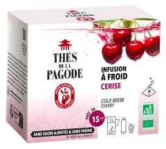 Th&eacute;s de la Pagode Infusion Glac&eacute;e Cerise Bio 6 Sachets de 7g