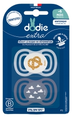 Dodie Extra 2 Sucettes Anatomiques Symmetrical + 6 MOIS 