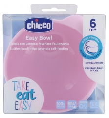 Chicco Bol en Silicone Avec Ventouse - Rose - 6M+