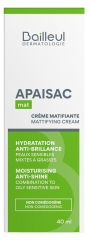 Apaisac Biorga Cr&egrave;me Matifiante Mat Peaux Sensibles 40 ml