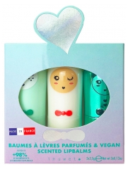 Inuwet Trio Baumes &agrave; L&egrave;vres Parfum&eacute;s Seashell 3 x 3,5 g