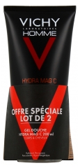 Vichy Homme Hydra Mag C Gel Douche Cors et Cheveux Hydratant Duo 2 x 200 ml 