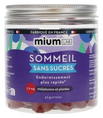 Mium Lab Sommeil Sans Sucres M&eacute;latonine et Plantes 42 Gummies