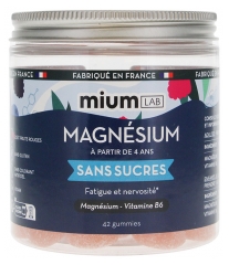 Mium Lab Magn&eacute;sium Sans Sucres Magn&eacute;sium et Vitamine 42 Gummies