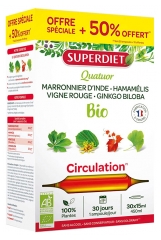 Super Diet Superdiet Quatuor Vigne Rouge Circulation Bio 20 Ampoules +10 Offertes