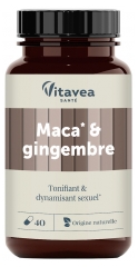 Vitavea Maca & Gingembre Tonifiant & Dynamisant Sexuel 40 Unit&eacute;s